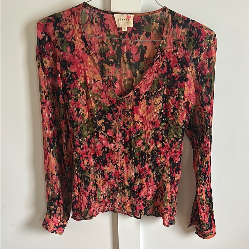 Sezane Floral Print Women's Top - Multicolor